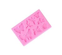 COMPUKAS Moule à Bonbons en Silicone Rose Non Adhésif pour Confiserie et Gelée, Facile à Nettoyer, Forme Libellule, Cuisine Maison et Pâtisserie