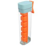 COMPUKAS Moule à Glaçons Bac à Glaçons Cube Compact Empilable et Portable Orange en Silicone Facile à Presser pour Démoulage Rapide pour Maison et Camping