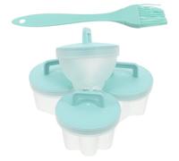 COMPUKAS Moule à Œufs pour Cuisson Rapide et Pratique 4 Pièces en Plastique Réutilisable Cuiseur à Œufs Antiadhésif Petit-déjeuner Cuisine