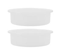 COMPUKAS Moules Ronds en Silicone Blancs, Lot de 2, pour Loisirs Créatifs