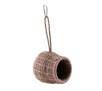 COMPUKAS Nid pour Oiseaux Et Petits Animaux Nid Suspendu Corde De Jute Habitat pour Hamsters Écureuils Et Oiseaux Maison Artisanale pour Jardin Et Extérieur