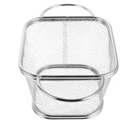 COMPUKAS Panier à Friture pour Cuisson Uniforme en Acier Inoxydable avec Double Poignée, Maille Fine et Présentation de Nourriture Barbecue pour Fête