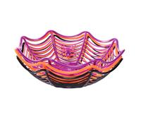 COMPUKAS Panier de Bonbons en Plastique de Toile D'araignée 3pcs pour Décoration Créative et Effrayante de Fête Halloween et Plateau à Fruits Couleur Aléatoire