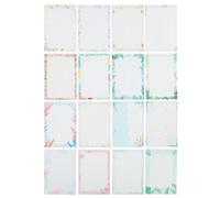 COMPUKAS Papier à Lettres à Bordures Fleuries Décoratives 160 Feuilles en Papier pour Écrire Notes et Poèmes la Maison L'école