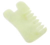 COMPUKAS Peigne de Massage en Jade Vert pour Crâne Texture Lisse, Outil de Massage Spa pour Salon et Soin Relaxant du Visage