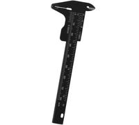 COMPUKAS Pied à Coulisse en Plastique Noir 80mm pour Mesurer la Distance des Sourcils Règle à Double Échelle, Outil Précis et Fluide pour Maquillage et Tatouage