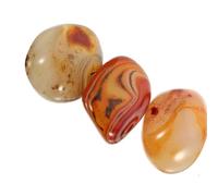 COMPUKAS Pierre D'agate Sardonyx Naturelle Irrégulière 3pcs pour Décoration Intérieure et Projets Artistiques, Énergie Positive et Prise de Conscience Couleur Aléatoire