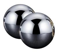 COMPUKAS Pierres à Whisky Glaçons Métalliques en Acier Inoxydable Argenté à Whisky Réutilisables 2pcs Qui Ne Fondent Pas, pour Bar et Usage Domestique