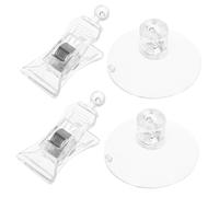COMPUKAS Pince à Ventouse pour Aquarium 2pcs en Plastique Étanche pour Fixation Algues et Nourriture Poisson à Diverses Hauteurs