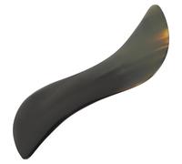 COMPUKAS Planche de Massage 14 Cm Forme S en Corne de Buffle Noire Facile à Tenir Couleur Aléatoire Gua Sha Visage Peau Douce pour Massage Professionnel et Personnel