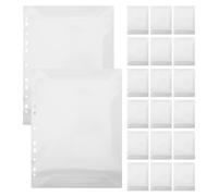 COMPUKAS Pochettes Plastiques Perforées A4 pour Partitions de Piano, 20 Pièces, Double Face, Résistantes Déchirure, Stockage Flexible pour Performance et Pratique