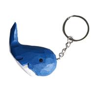 COMPUKAS Porte-clés Accessoire Unique Pratique et Décoratif en Bois Bleu Baleine Métal Design Simple et Créatif pour Paquet à Main ou Clés de Voiture
