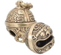 COMPUKAS Porte-Clés Grelot Vintage Lot de 2 en Cuivre Pendentif Clochette Style Chinois pour Accessoires Paquet et Événements Festifs