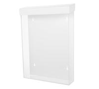 COMPUKAS Porte-documents Finition Lisse Mural Blanc en Acrylique avec Couvercle et Bords Arrondis Organisation Visibilité Maximale en Agence de Services Immobiliers
