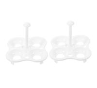 COMPUKAS Porte-œufs en Plastique 4 Cases pour Cuisson Vapeur, Support Résistant Haute Température, Accessoire la Cuisine pour Œufs la Coque Cuisine