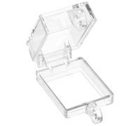 COMPUKAS Protecteur de Bouton D'arrêt D'urgence en Plastique Transparent pour Interrupteur à Bouton-poussoir, Installation Facile Adhésif Double Face, Prévention des Erreurs