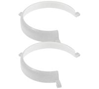 COMPUKAS Protection Anti-débordement Bords Arrondis en Plastique Blanc 2 Pièces Aide à L’auto-alimentation pour Assiette à Compartiment pour Personnes Handicapées et Soins à Domicile
