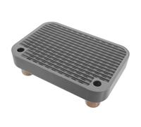 COMPUKAS Rampe pour Bac à Litière pour Chat, Pieds en Bois, ABS | Réduit les Traces, Collecte la Litière, Base Stable et Résistante, pour Chatons et Chats Âgés