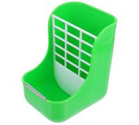 COMPUKAS Râtelier à Herbe Fixe pour Lapin et Cochon d'Inde en Plastique Vert Bouton de Fixation, Mangeoire Pratique pour Minimiser Le Gaspillage de Nourriture