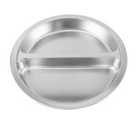 COMPUKAS Réchaud pour Buffet en Acier Inoxydable Argenté 6 L avec Double Compartiments Rond, Design Élégant et Résistant la Déformation, pour Événements et Réceptions