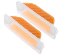 COMPUKAS Réflecteurs de Clôture Rectangulaires 11,5 X 40 Mm Couleur Double Jaune 2 Pièces Balises Réfléchissantes pour Allées de Garage et Marquage Routier Sécurité Industrielle