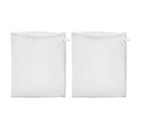 COMPUKAS Sachet Infuseur à Thé en Chinlon Blanc 45x60 Cm, Passoire à Vinification Résistante aux Taches, sans Bavures, Cuisine, Lot de 2 Pièces