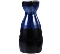 COMPUKAS Service à Saké Japonerie en Céramique Bleue, Bouteille Multifonctionnelle Adaptée aux Boissons Chaudes ou Froides, pour Bureau et Extérieur