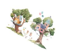 COMPUKAS Stickers Muraux Panda Autocollants Animaux en Pvc et Amovibles, Lot de 2 pour Décoration Maison et Centres Commerciaux Style Dessin Animé