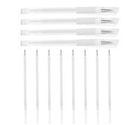 COMPUKAS Stylo Beauté Waterproof Blanc à Pointe Fine pour Cartographie Précise Sourcils et Peau - Ensemble 12 Pcs Professionnel pour Maquillage Permanent et Microblading