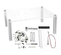 COMPUKAS Support de Carte Mère en Alliage D'aluminium Boîtier Transparent à Cadre Ouvert, Châssis PC Robuste pour Test de Composants et Utilisation Mobile