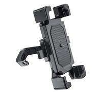 COMPUKAS Support de Téléphone et Pratique Montage Rétroviseur Verrouillage Mécanique en Plastique Noir Facile à Démonter pour Moto et Vélo pour Conduite en Extérieur