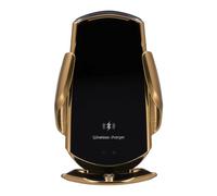 COMPUKAS Support Téléphonique Voiture Ventilation Rotatif avec Chargeur sans Fil Induction Automatique Antidérapant pour Navigation GPS