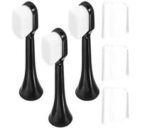 COMPUKAS Têtes de Brosse à Dents Électriques Solide pour Usage Prolongé en Nylon et Pp Lot de 3 Poils Souples Compatibles pour Soins Dentaires Quotidiens
