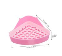 COMPUKAS Toilette pour Lapin et Petits Animaux Bac à Litière Compact et Portable Antifuite avec Verrou Fixe Adapté pour Lapins Cochons Hamsters et Chinchillas