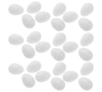 COMPUKAS Œufs Factices de Perroquet en Plastique 30 Pcs Ø 15,6 X 21,4 Mm, Aide la Ponte L’élevage, Outil D’entraînement pour Oiseaux, Accessoires Solide pour Nid D’Oiseaux