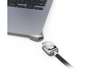 COMPULOCK Compulocks Ledge Lock Adapter for MacBook Air 15' M2-M4 with Keyed Cable Lock Silver G