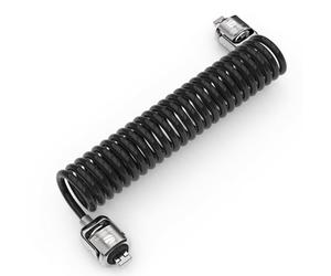 Compulocks Dual Head Coiled Cable Keyed Lock câble antivol Noir