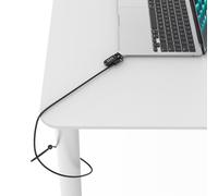 Compulocks Ledge Lock Adaptateur pour MacBook Air 15" M2-M4 avec câble antivol à combinaison Argenté