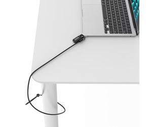 Compulocks Ledge Lock Adaptateur pour MacBook Air 15" M2-M4 avec câble antivol à combinaison Argenté