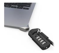 Compulocks Ledge Lock Adapter for MacBook Air 15" M2-M4 with Combination Cable Lock Silver - Kit de sécurité - serrure à combinaison - pour Apple MacBook Air (15.3 ", M2, mi-2023)