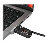 Compulocks Ledge Lock Adapter for MacBook Pro 14" M1, M2 & M3 with Combination Cable - Adaptateur à fente de verrouillage pour la sécurité - avec serrure à combinaison - pour Apple MacBook Pro...