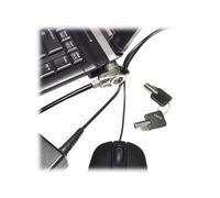 MacLocks Câble antivol double tête enroulé – Serrure à clé – Noir