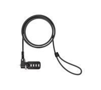 Compulocks Universal Security Combination Cable Lock - Câble de sécurité - noir - 1.83 m