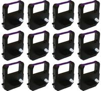 COMPUMATIC Lot de 12 rubans de rechange pour horloge Lathem E Series 100E 900E 1000E 1500E 1600E 5000E 7000E 7500E LT5000 VIS6008, Acroprint ES700 ES900 39-0121-004 Encre violette