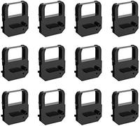 COMPUMATIC Lot de 12 rubans d'horloge de rechange pour Lathem E Series 100E 900E 1000E 1500E 1600E 5000E 7000E 7500E LT5000 VIS6011, Acroprint ES700 ES900 39-0121-000 Encre noire