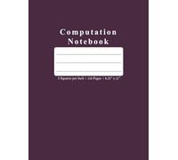 Computation Notebook: Engineering Computational Paper Notepad | 5 x 5 Quad Ruled Book with Margin, 110 Pages/55 Sheets, 8.25x11 inches, Cream Paper | ... Drafting, Technical Drawing - Hardcover