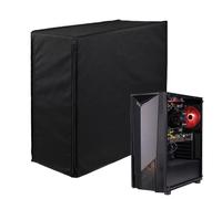 Computer Cpu Dust Cover, Desktop Pc Host Protective Case, Waterproof Anti-Static Fabric Guard for Home Offices Gaming Setup, Fits Medium Tower Computers Black, 1 Piece