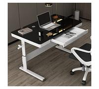 Computer Desk Home Study Lifting Table Standing Office PC Desk Height-Adjustable Manual Lifting Writing Workstation Desk with Drawer Modern Minimalist Gaming Table Home Office Desks Pc Table (D 1.2 m