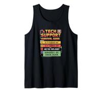 Computer Geek Help Desk Tech Survival Support Guide Funny IT Débardeur