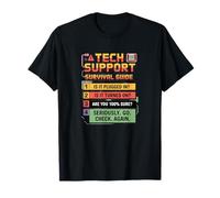 Computer Geek Help Desk Tech Survival Support Guide Funny IT T-Shirt